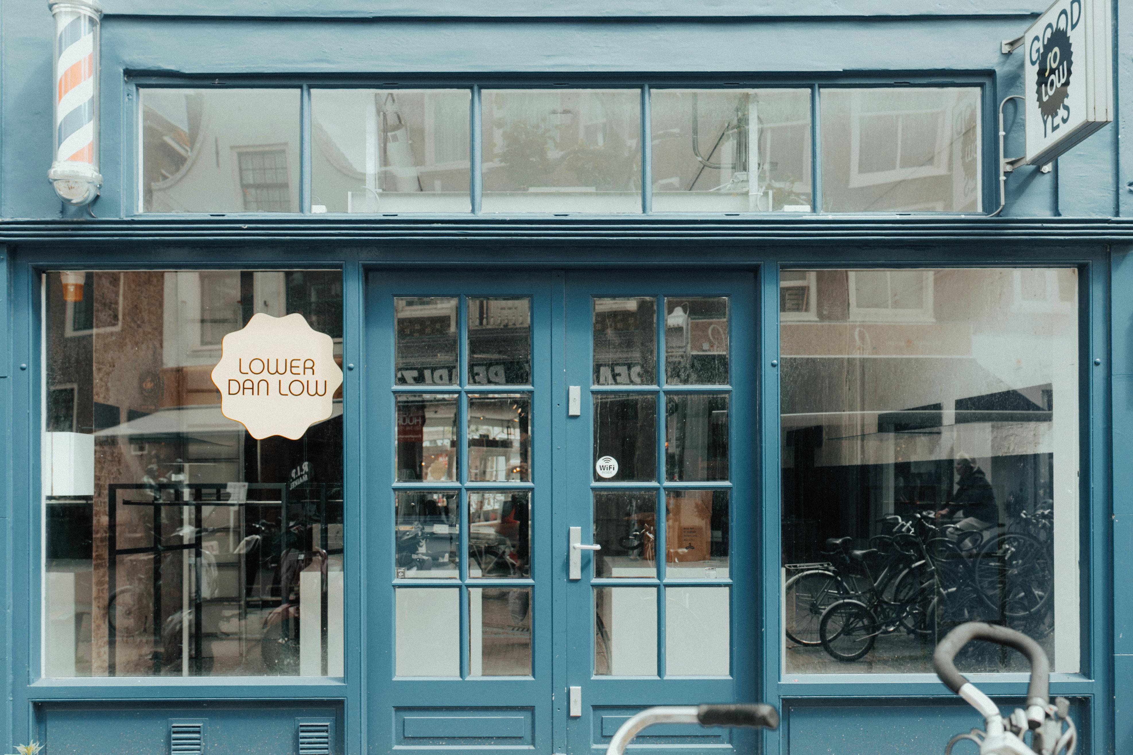 Small business storefront exterior